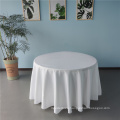 120 inch white round polyester party wedding table cloth tablecloth